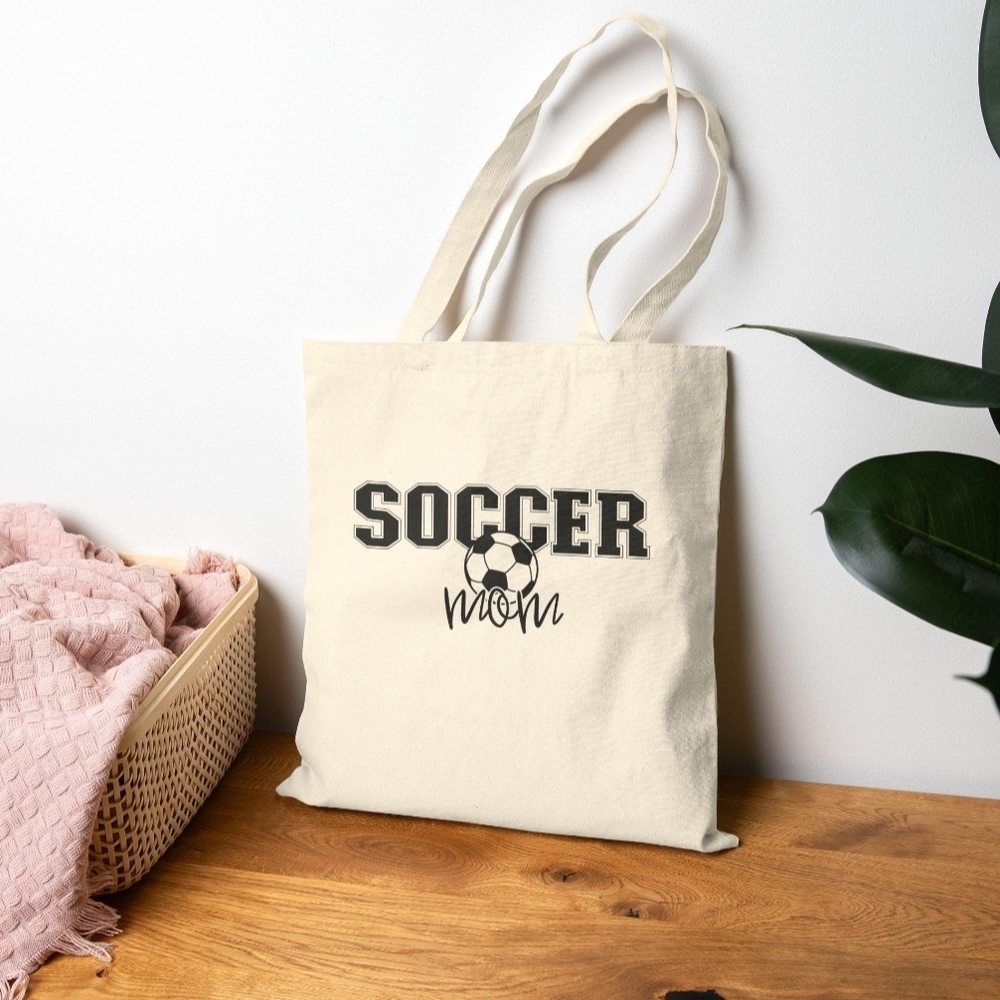 New Soccer Mom Cream Tote Bag